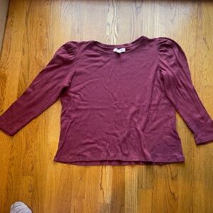 Philosophy puff sleeve sweater in Plum